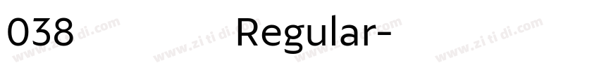 038 上首漠云体 Regular字体转换